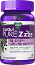ZzzQuil Pure Zzzs Sleep + Immuunituki Melatoniinin unilääke Gummies with Elderberry, Sinkki, kamomilla, Laventeli, & Valerian Root, 1 mg per Gummy, 60 tl