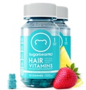 Sokerikarhu Hair Vitamiini Gummy 2 kuukauden tarjonta Extra vahvuus Biotiini 6000 mcg, kasvu miehille ja naisille, vegaaninen B12, MSM, Inositol, Omega 3, Elderberry, Certified Kosher, Halal, julma-vapaa