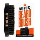Willies Natural Boar Bristle Brush hiukset ja parta - Multipurpose Boar Bristle Hair Brush varten grooming Slick takaisin hiukset, parta, ja viikset - Travel Size Parta ja hiukset harja miehille