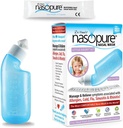 Nasopure Nasal Wash, Pikku Squirt Kit, ... Niceer Netti Pot... Sinus Washing Kit, Miellyttävä Nasal Huuhtelu 4 Oz pullo & 20 suolapakkaus (3.75 Gr Each), Nasal Ruuansulatus, Kylmä, Allergia, Nenän kastelu