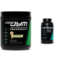 JYM Supplement Science Pre Jym Rainbow Sherbet 30 Tarjoilut & Omega JYM Fish Oil 2800mg 120 Softgels