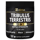 Zolotus 13in1 Tribulus Terrestris Kapselit Maca, Horny Goat Weed, Panax Ginseng, Saw Palmetto, Tongkat Ali, Shilajit & More - Energia, kestävyys täydentää miesten ja naisten - 120 Counts