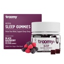 Troomy Sleep Reishi + Melatoniini Suuri Makeutus sieni Gummies - Tukee levollista unta ja vähentää stressiä - Musta vadelma - 60