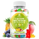 Kalsium Magnesiumsinkki täydentää D3-vitamiinia, sokerittomia kalsiumia Gummies naisille, korkea teho Magnesium Gummies Bone & Lihas- ja immuuniterveyteen, sekoitettu maku - 60