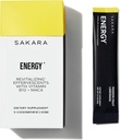 SAKARA Energy Effervescents, 15 Packets - Puhdistettu sokeriton Elektrolyyttijauhepakkaus, jossa on B12-vitamiinia ja L-vitamiinia.