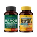 Sandhu Herbals Seamoss & Turmeric Curcumin with Bioperine Capsules 