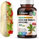 BIO KRAUTER Korean punainen Ginseng kapselit - 1600 mg vahvuus - 100 Count - Korean Panax Ginseng täydennysosa - Vegan Immuuni täydentää
