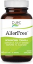 AllerFree Natural Allergy Support Supplement by Pure Essence Labs - Non Drowsy Pills for Sinus ja Nasal Health Seasonal Allergies Enzymes ja Yrtit - 60 kapselia