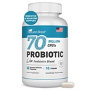 Luonnon perusta Probiootit 70 miljardia PMY - 10 kanta mukaan lukien Lactobacillus Plantarum & Lactobacillus Acidophilus Probiootti - Prebiootit naisten ja miesten digestiivinen terveys - 30 kapselia