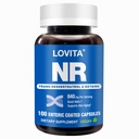 Lovita NR (Nikotinamidi Ribosidi) 840 mg, NAD-lisä Trans-resveratrolilla ja betaiinilla, NAD Plus -tasojen edistäminen, terve ikääntyminen, 100 vegaanien enterokapselia