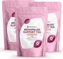 Voomvaya Tallenna 20% vaihdevuodet Tuki Tea 3-Pack Bundle - Natural Menopause Relief for Women w/Red Clover & Black Cohosh - Yö hikiä & Hot Flass Relief - Persikka maku - 90 Teepusseja