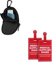 Neoprene Astma Inhalaattori Hold Musta ja 2 pakkaus Medical tarvikkeet sisällä Tag Bundle