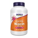 Now Foods Supplements, Niacin (Vitamin B-3) 500 mg, Flush-free, Double Strength, Nutritional Health, 180 Veg Kapselit