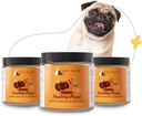 Kin+kind Organic Fiber for Dogs&Cats - Kurpitsa Boost for Terve kakka - Ruoansulatus - Pellava siemenen, inkivääri, kurkuma ja kookos - valmistettu Yhdysvalloissa - Bundle (3 x 8 oz)