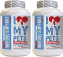 I LOVE MY PETS LLC kissa Immuunijärjestelmä - PET Immuuni tuki - Koirat ja kissat - Tehoste - Terve - Maito Kissan ohdake - 120 annosta (2 pulloa)