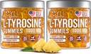 2 Pack - JOYLI L-tyrosine Gummies 1000MG ... Sokeriton vegaaninen Focus lisäravintolisä & mielialatuki lapsille & aikuisille 500 mg per namia ...