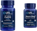 Life Extension Super Ubiquinol CoQ10, jossa on tehostettu mitokondrioiden tuki & neuromag magnesium-L-treonaatti, magnesium-L-treonaatti