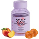 Lemme Glow Collagen Gummies for Paksut hiukset, vahvat kynsien & terve iho Multi-Collagen Peptides, Biotiini, Trace Minerals, Sinkki, vitamiinit A, C & E, Dairy & Gluteeniton, Persikka maku 60 t.