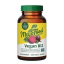 MegaFood Vegaani B12-vitamiini, B-vitamiinilisä B6-vitamiinilla, B12-vitamiinilla ja Foolihapolla, tukee solujen energiantuotantoa, hermoston terveyttä ja kardiovaskulaarista toimintaa - 30 tablettia