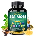 Bualle Irish Sea Moss Capsules ... Organic Sea Moss, Black Seed Oil, Ashwagandha Lisäravinteet ranneke, inkivääri & Burdock juuri ... tukee päivittäistä hyvinvointia, iho & energia 150 kapselia (1 pakkaus)