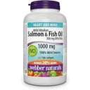 Webber Naturals Wild Salmon & Fish Oil 1000 mg (EPA 180 DHA 120) Bonuksen koko 150+30 Softgels