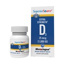 Superior Source D3 1000 IU - tarjoaa immuunijärjestelmän, aivojen ja hermoston tukea - Auttaa kalsiumin imeytyminen hampaat ja luun terveys - Bariatric Friendly - 100 sublingual Dissolve tablettia