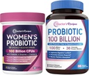Lääkärin reseptit Naisten Probiootit & Probiootit 100 miljardia PMY Bundle, emätin & virtsanterveys, Ruoansulatuskanavan mukavuus miehille & naisille, hylly vakaa, viivästynyt julkaisu