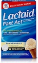 Lactaid Fast Act Laktoosi-intoleranssi Pureskelee Lactase Enzymes, Vanilla Twist, 60 Pks 1-ct.