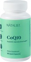 NATALIST CoQ10 Ubikinoni 120 mg Päivittäinen hedelmällisyysvitamiini Tehokas antioksidantti puolustus- ja solumainen energia tuki täydentää - korkea imeytyminen naisten ja miesten Vegaani, ei-GMO - 60 nestemäistä kapselia