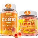 NEVISS Sokerittomia Lutein Gummies 60 Count + CoQ10 Gummies 120 Count