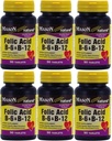 Mason- vitamiinit Foolihappo B-6 & B12 Heart Health Formula 90 tablettia per pullo 6 yhteensä 540 tablettia