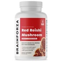 Aivot Forza Organic Red Reishi Mushroom Kapselit, Adaptogenic Mushroom Powered Immune Support, Sydän-ja sydänterveys, Yleinen hyvinvointi ja elinkyky, ei-GMO, Vegan, Organic, 90 kapselia