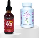 Bricker Labs B-12 B-12 Blast Liquid B-12 + 7-Keto DHEA Metabolite 50 mg - Aktiivinen elämä: energia ja painonhallinta täydentää Bundles