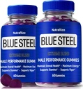 (2 Pack) Blue Steel Gummies miehille, Daily Nutrition to Boost Luottamusta ja yleistä terveyttä, Kaikki Natural Supplement Support Peak Performance, Official Mies Gummy, BlueSteel Arvostelut (120 Gummies)