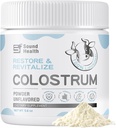 Colostrum Supplement Powder for Humans - Organic Naudan Colostrum täydentää Gut Health, hiusten kasvua, Immuuni tuki - makuamaton (73 tarjoilua)