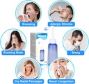 300 ML Nasal Huuhtelu Neti Pot Sinus Huuhtelu Pullo Nenänpesu Pullo Nenän puhdistus Mukava aikuisille ja lapsille Tehokas paine Irrigatio 20 Nasal Wash Salt Packets BPA ilmaiseksi