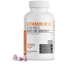 B12-vitamiini 2500 mcg Shot of Energy Nopeasti liuotetaan pureskeltavia tabletteja - nopea julkaisu kirsikka makuinen alalinguaalinen B12-vitamiini - tukee hermostoa, terve aivojen toiminto Energian tuotanto ... 90