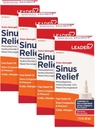 Leader Extra Strength Sinus Relief, nopeatoiminen, Sinus Decongesstant, Nenän tukkoisuus Spray, kylmä & allergia 30 ml pullo (pakkaus 4)