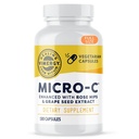 Vimergy Micro-C®-vitamiini C-kapselit 500 mg kapselia kohti, tukee immuuniterveyttä*, edistää kollageenin tuotantoa, tukee terveitä luuita*, Kosher, vegan & gluteeniton, vakiokoko 180 kapselia