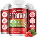 Premium berberiini Supplement, 150 kapselia 50 päivää Supply, 1500 mg berberiini per Serving, berberiini HCI, valmistettu 100% puhtaista ja luonnollisista ainesosista, ei-GMO, Gluteeniton.