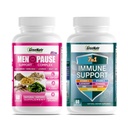 GreeNatr Herbal Menopause Support Complex Hot Flashs, Night Sweats, Mood Swings Relief Plus Meidän 7 in 1 Immuuni tuki Quercetin, Echinacea, Sambucus Elderberry, ja inkivääri