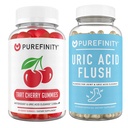 PUREFINITY Virtsahapon flush & puhdistaa kapselit + Tart Cherry Gummies