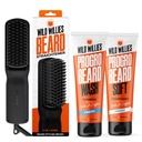 Wild Willies Parta Brooming Kit - Parta suoristaa miehille, PROGRO - varustettu Biotin & kofeiini hiusten kasvua, pesu, nesteytys - Ionic 2-in-1 Lämmitetty Comb Brush, valmistettu USA