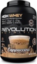 Revolution Nutrition, High Whey, Protein Powder 2LB, Whey Isolate, Gluteeniton, Lean Muscle Mass for Men & Women, 25g Protein Per Scoop, 908 g, 24 Tarjoilut (Iced Cappuccino, 2 punta)