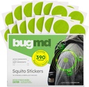 BugMD Squito Squickers Mosquito Repellent Patch Stickers aikuisille (390 paikkaa), turvallinen ja tehokas Hyönteiskarkotteen paikat lasten, leirintäalue, ranta & ulkona Essentials