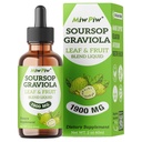 Soursop Graviola Liquid Drops 1900MG 2Fl Oz, Soursop Bitter Leaf Extract lisäravinteet, uni rentoutua tukea ja immuuni Boost - sokeriton, luonnon maku, kasviperäisten hyvyys