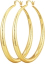 OOOPEL 925 Sterling Silver Hoop naisten Gold Hoop korvakorut Hypoallergenic Diamond-Cut Ripples suunniteltu - Non Tarnish Large Hoop korvakorut(30/40/50/60/70mm)