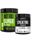 Jacked Factory NITROSURGE Pre workout täydennysosa (arktinen valkoinen) Creatiini Monohydraatti jauhe 150g (aromiton) lihasten kasvuun, lisääntynyt vahvuus, parannettu energia