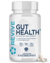 Revive MD Gut Health täydentää miesten ja naisten - Daily Gut korjaus- ja ruoansulatuskanavan tukea Formula Thyme, Oregano & Milk Thistle - Vegan-ystävällinen, Gluteeniton - 60 kasvissyöjä kapselit