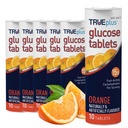 TRUEplus Glukoositabletit, oranssi maku - 6X 10ct putket